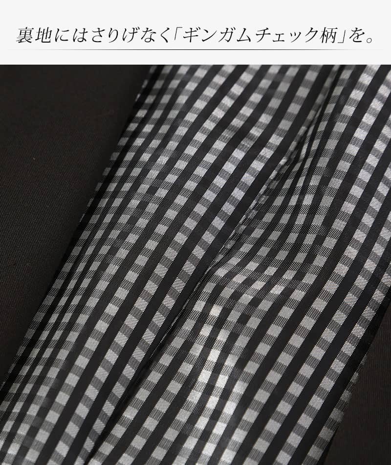 裏地チェックスリムテーラードジャケット