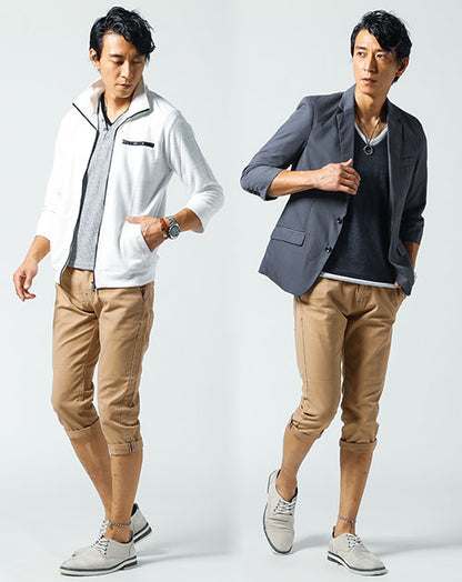 ジャケット×ニット×Ｔシャツ3枚×クロップドパンツ　6点セット