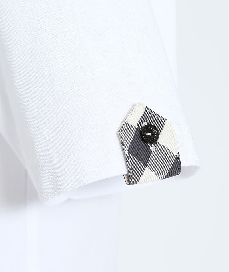 クールマックス素材前開きドライ加工前立てデザインボタンダウンシャツ