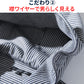 体型カバー綿100％厚手ヒッコリーストライプフード付きワイヤー入りセミロング丈ボタンシャツパーカージャケット