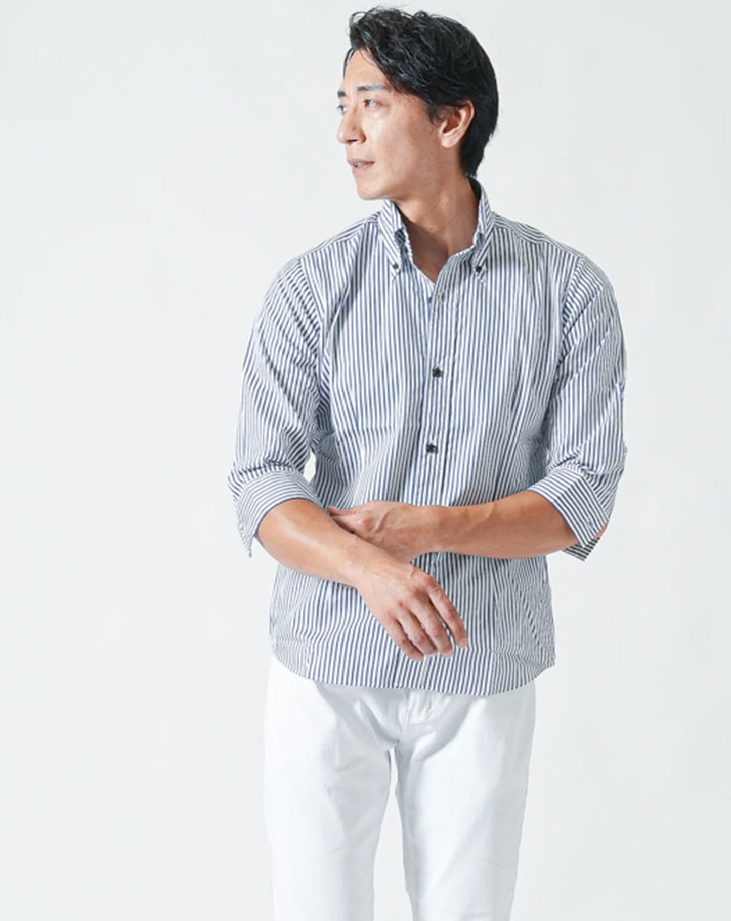 七分袖こだわりシルエットシャツ　日本製