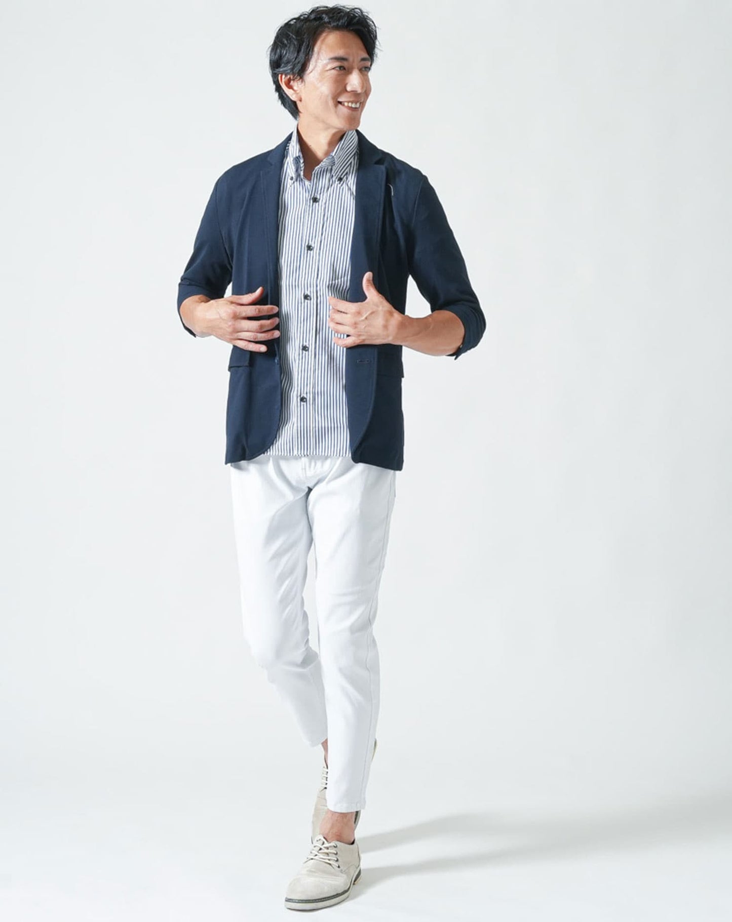 七分袖こだわりシルエットシャツ　日本製