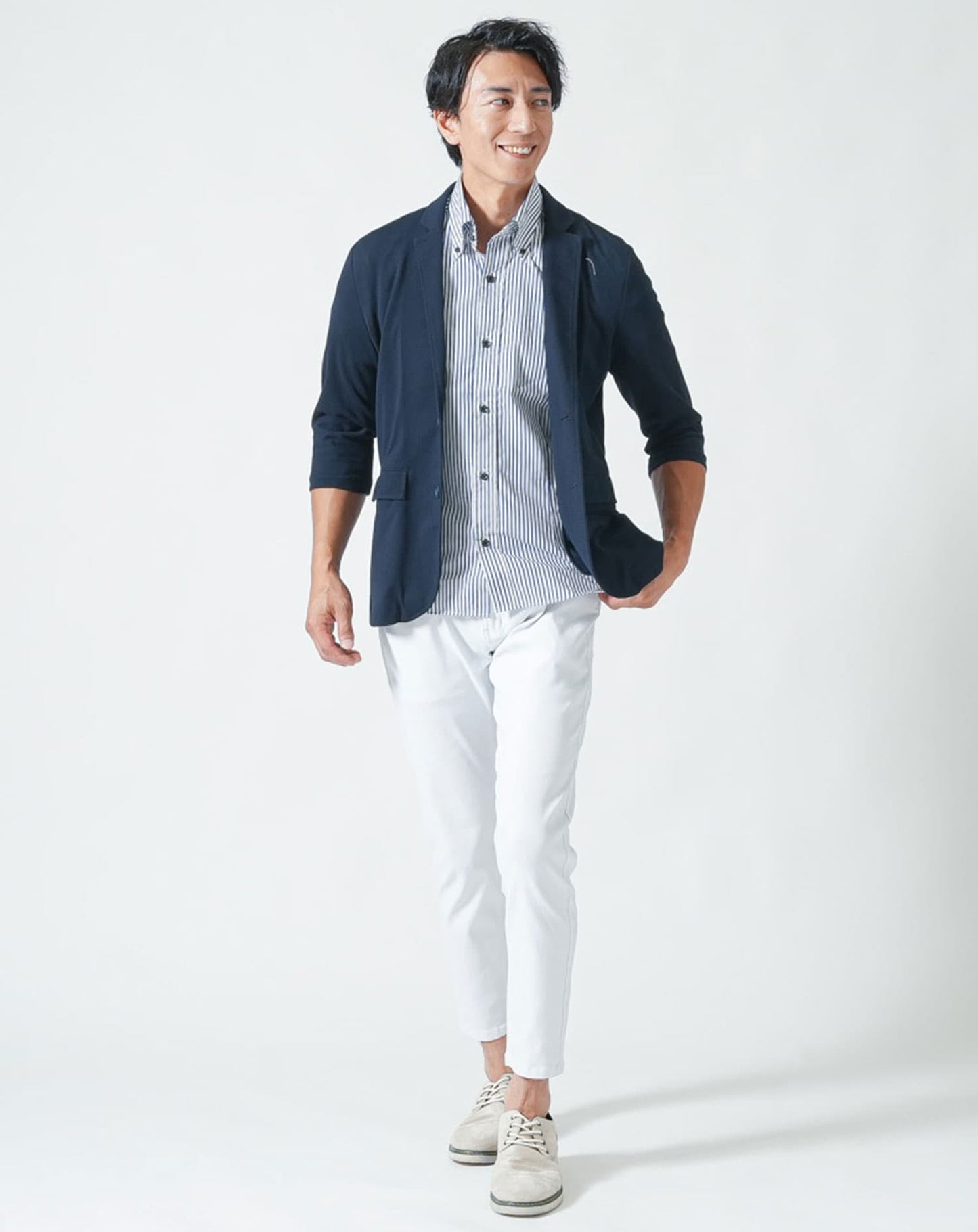 七分袖こだわりシルエットシャツ　日本製