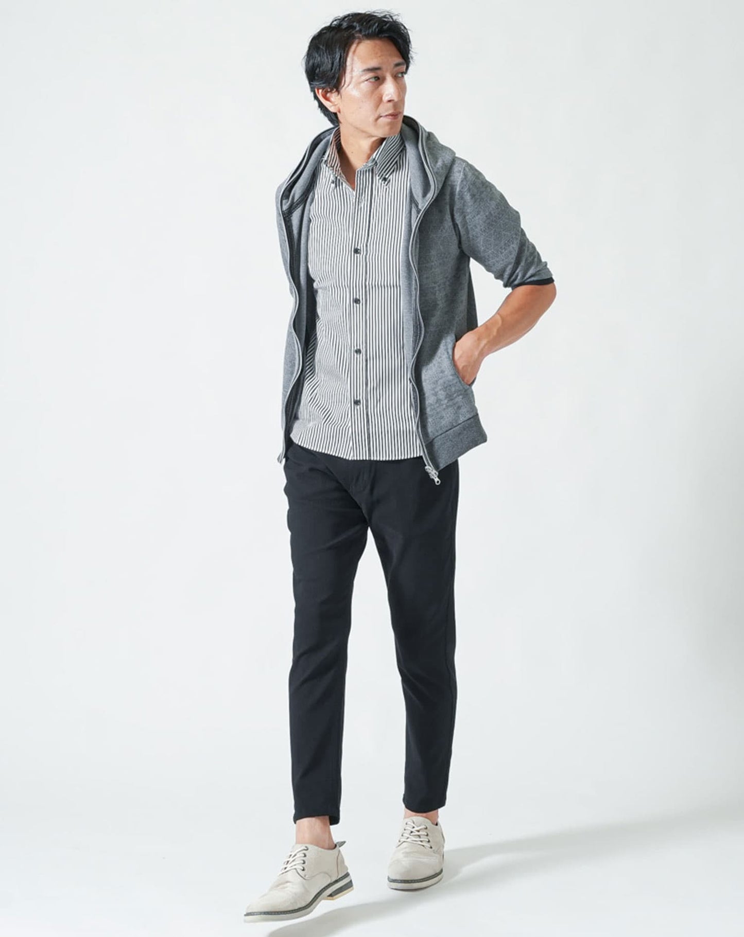 七分袖こだわりシルエットシャツ　日本製