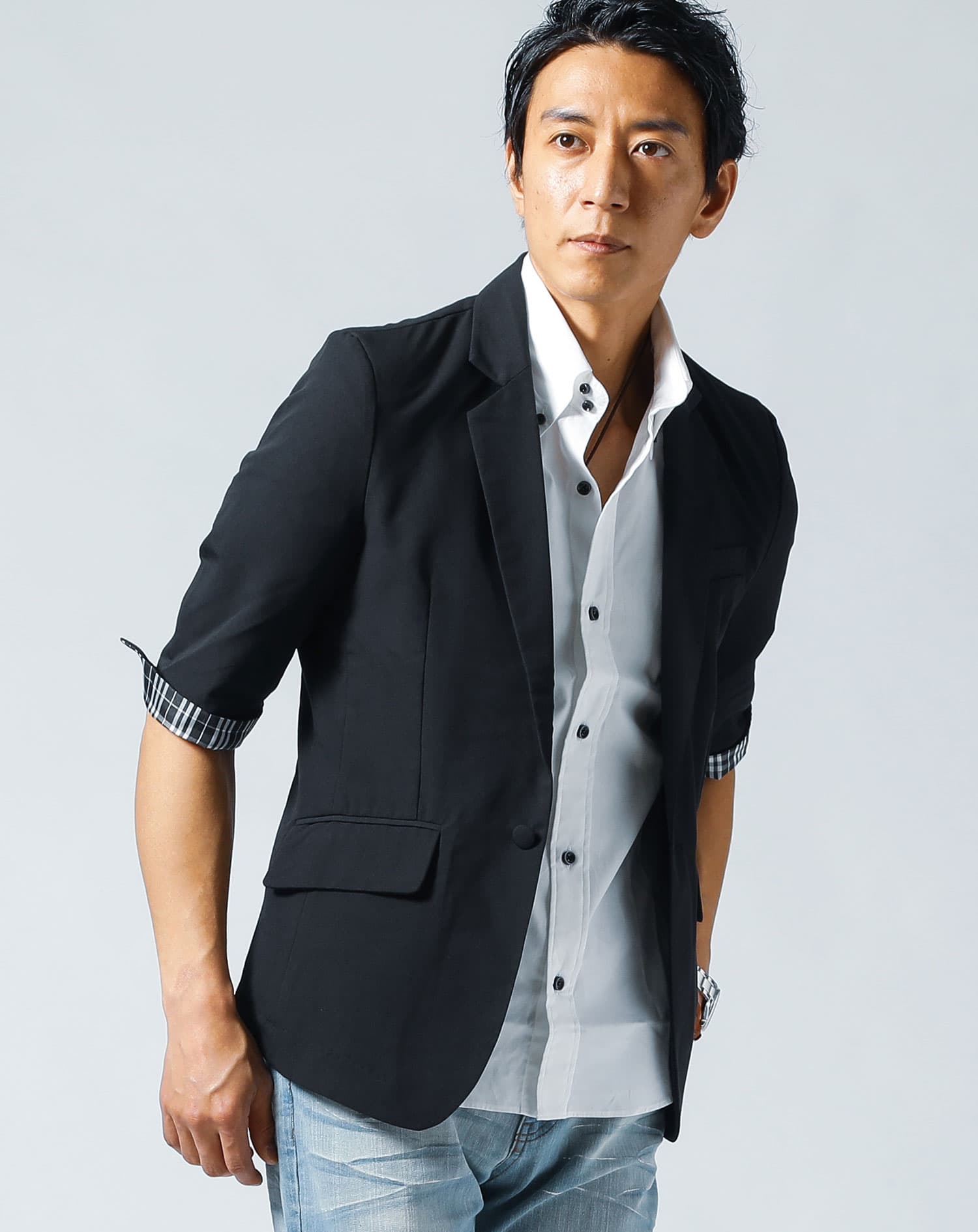 七分袖こだわりシルエットシャツ　日本製