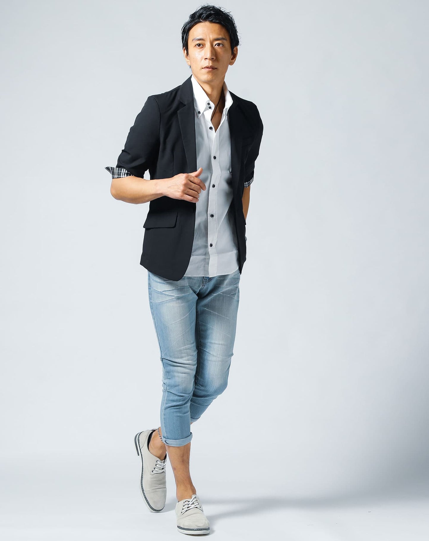 七分袖こだわりシルエットシャツ　日本製