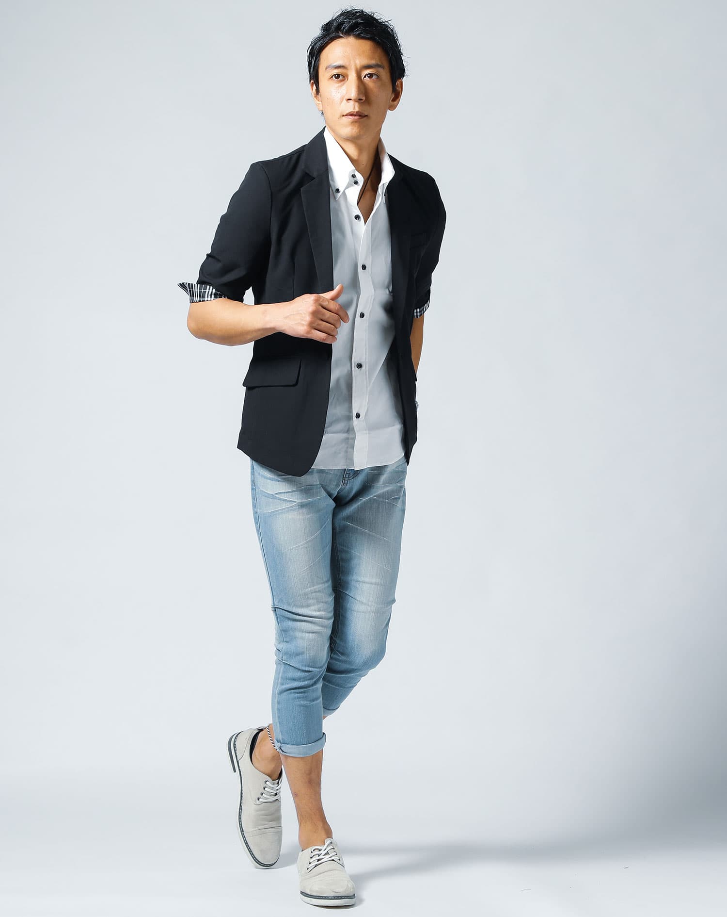 七分袖こだわりシルエットシャツ　日本製