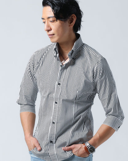 七分袖こだわりシルエットシャツ　日本製