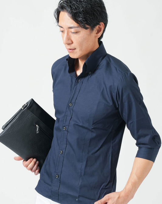 七分袖こだわりシルエットシャツ　日本製