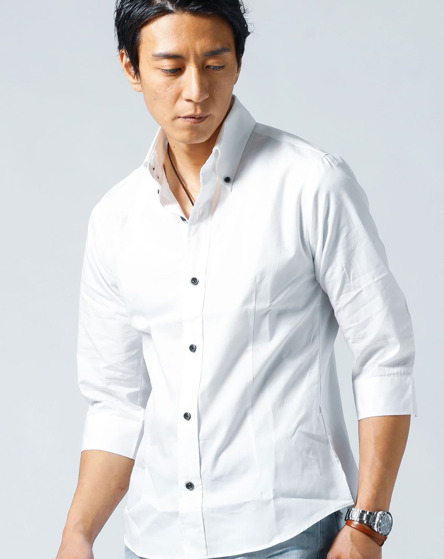 七分袖こだわりシルエットシャツ　日本製