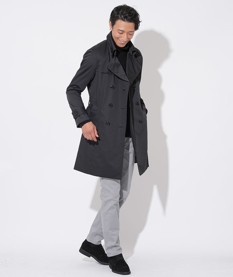 日本製スリムフィットプレミアムダブルトレンチコート