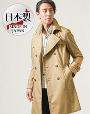 日本製スリムフィットプレミアムダブルトレンチコート