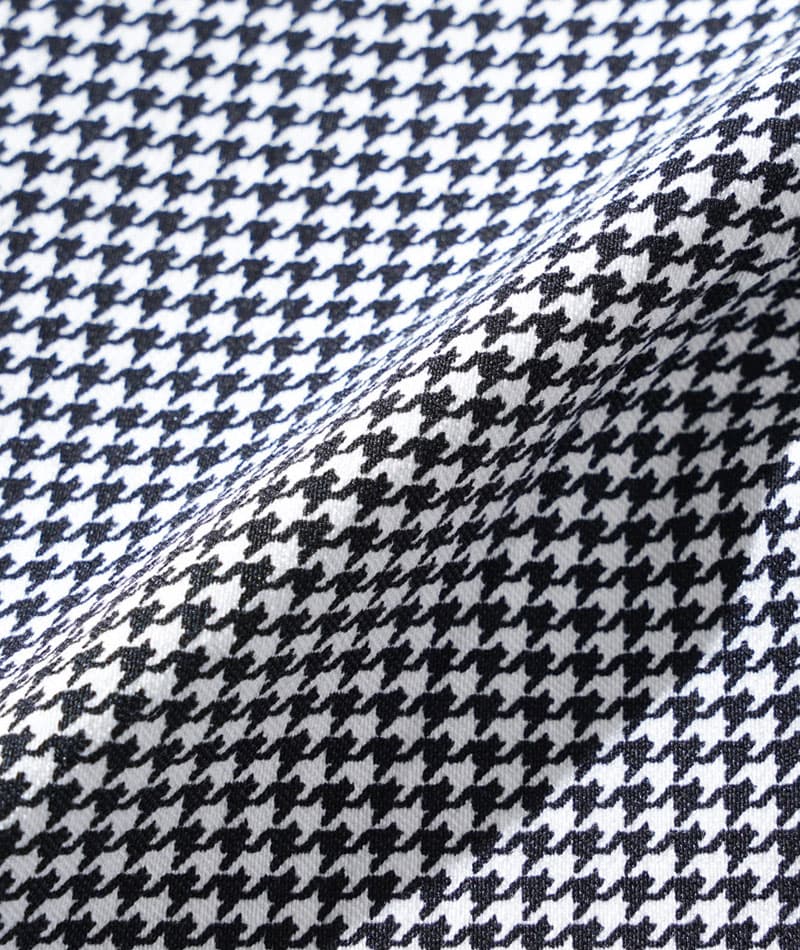 動きやすいストレッチ素材スキニー千鳥格子チノパンツ