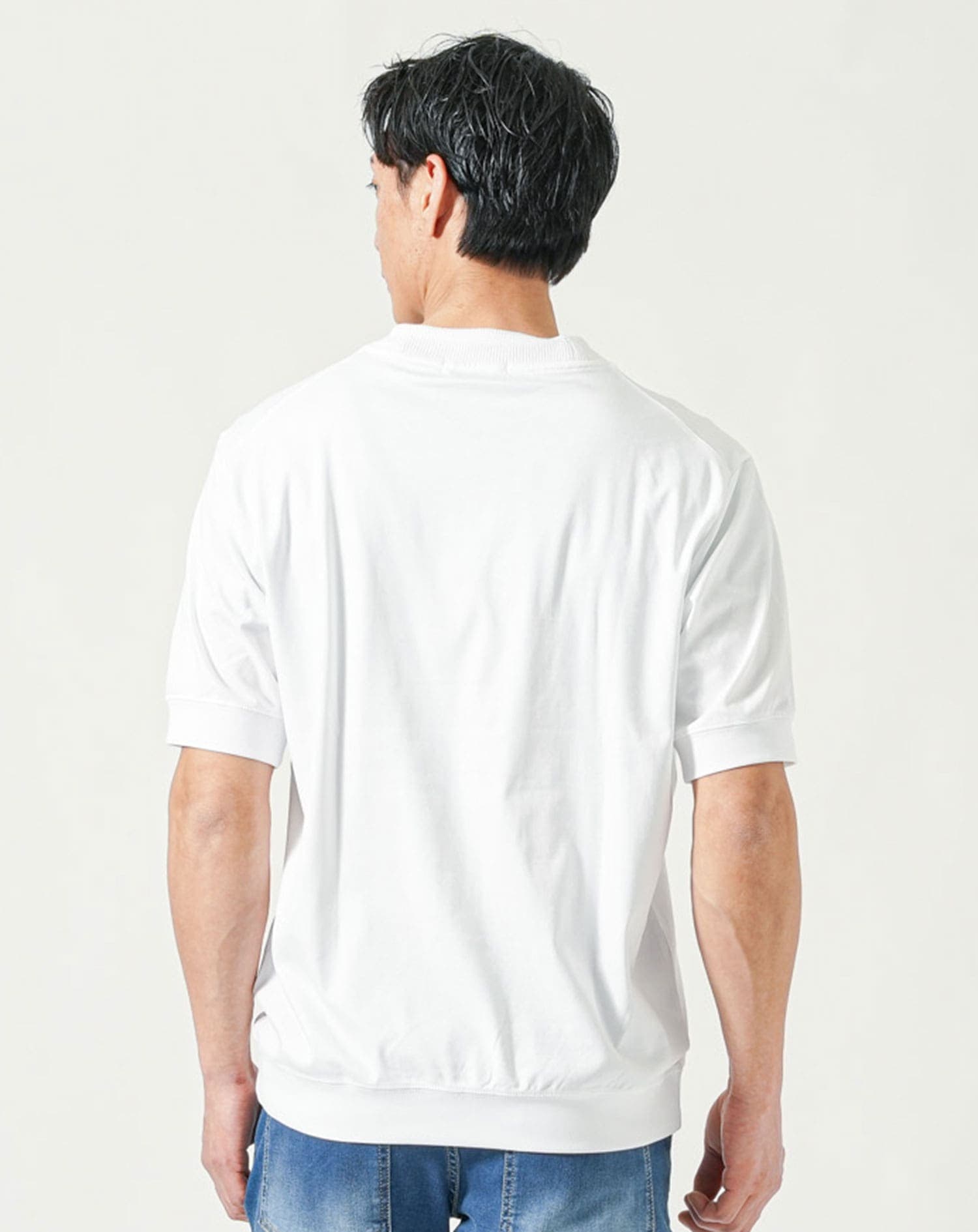 プレミアムコットンビジネス半袖クルーネックTシャツ