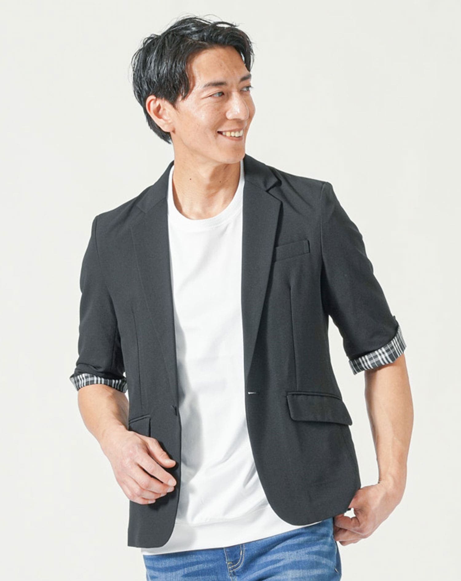 プレミアムコットンビジネス半袖クルーネックTシャツ