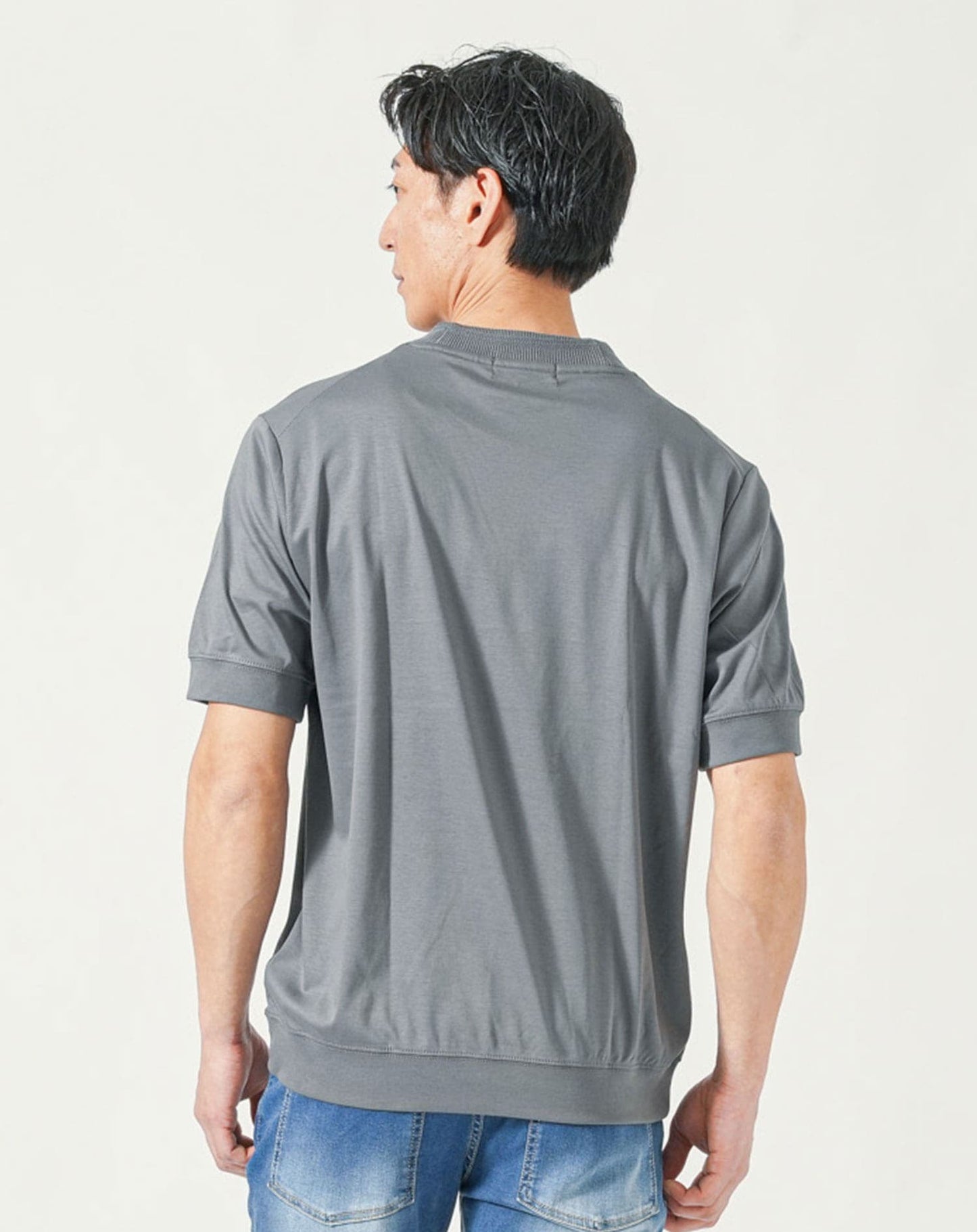 プレミアムコットンビジネス半袖クルーネックTシャツ