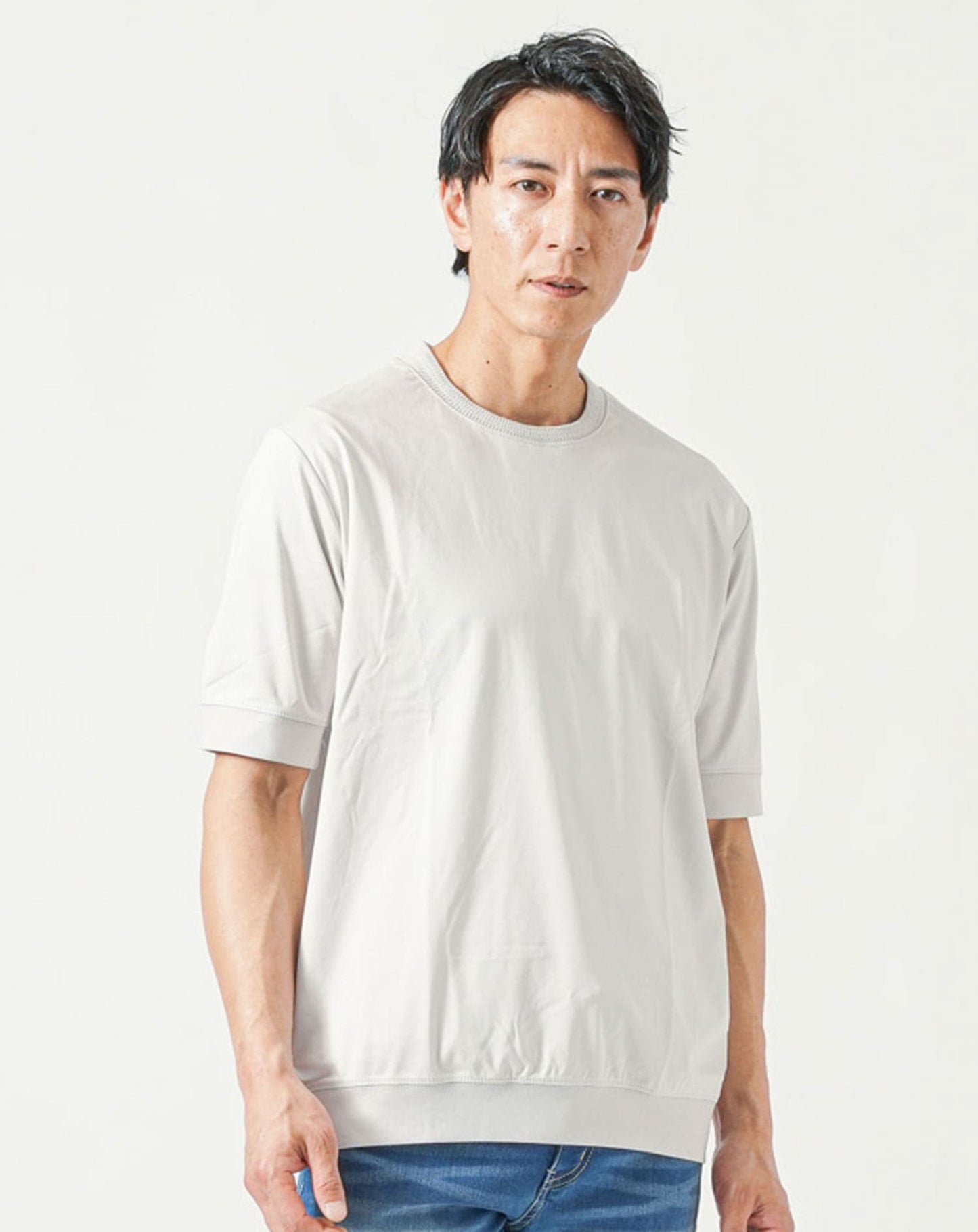 プレミアムコットンビジネス半袖クルーネックTシャツ