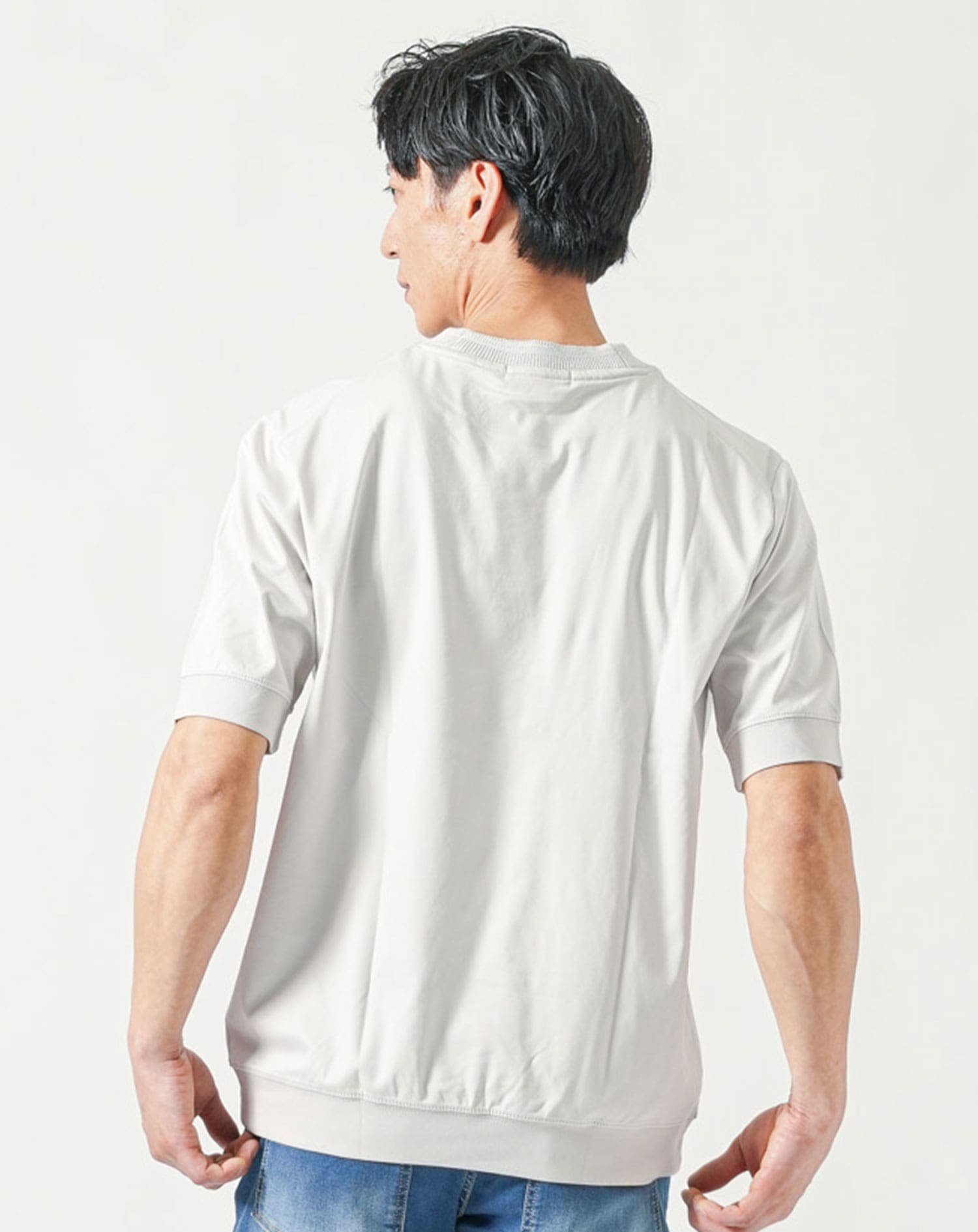 プレミアムコットンビジネス半袖クルーネックTシャツ