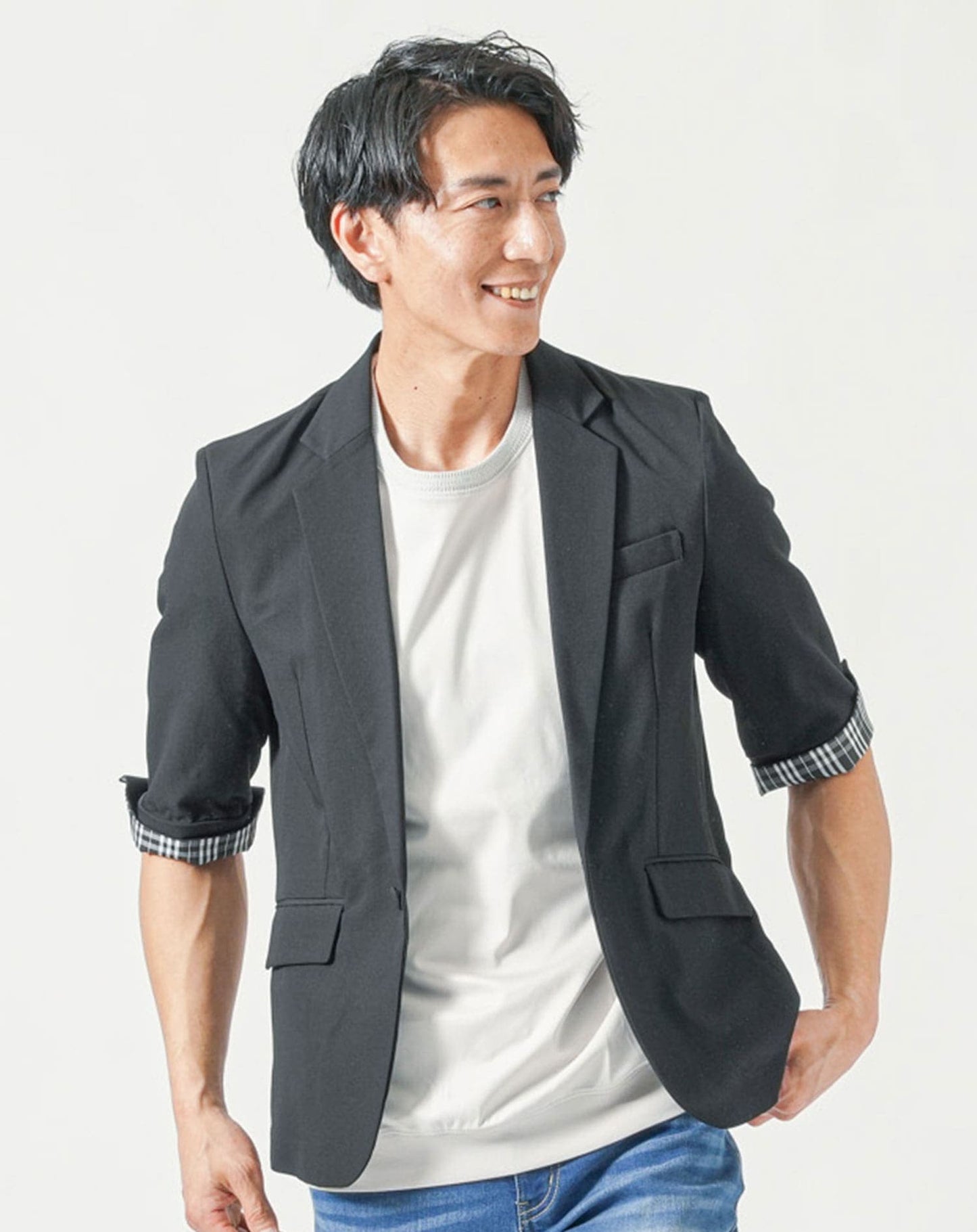 プレミアムコットンビジネス半袖クルーネックTシャツ
