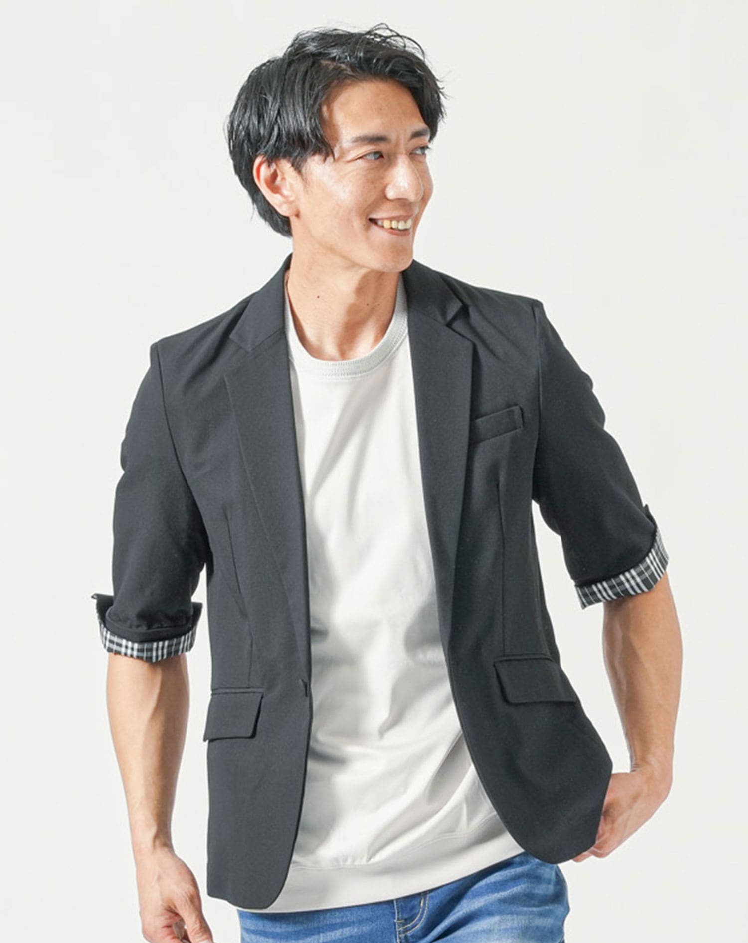 プレミアムコットンビジネス半袖クルーネックTシャツ