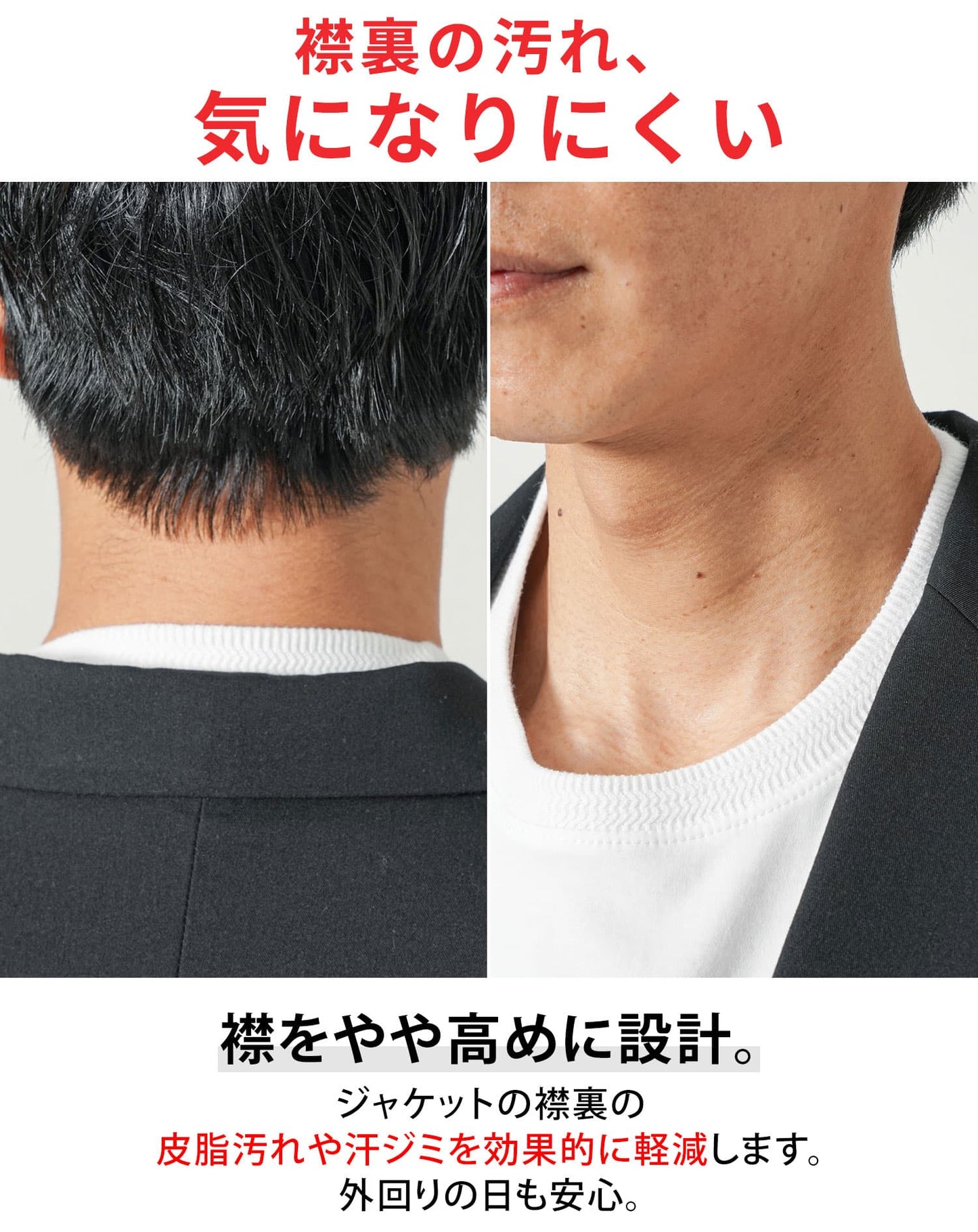 プレミアムコットンビジネス半袖クルーネックTシャツ