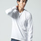 ランダムテレコデザインVネック長袖Tシャツ