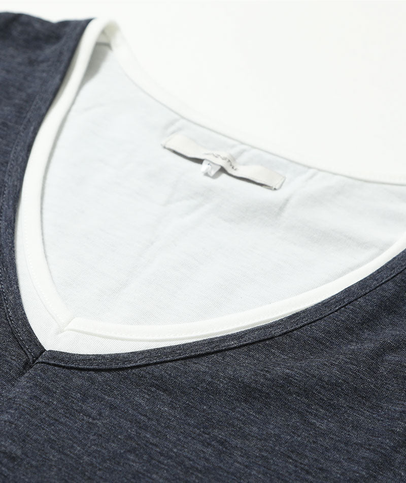 レイヤードデザイン半袖ⅤネックＴシャツ　3枚セット