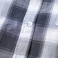 平織り7分袖オンブレチェックシャツ×半袖VネックTシャツ　2枚セット チェックシャツ メンズ おしゃれ カジュアル コーデ ブランド 40代 50代 アメカジ 薄手 tシャツ カットソー インナー 重ね着