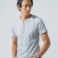 ランダムテレコ素材ヘンリーネック半袖Ｔシャツ