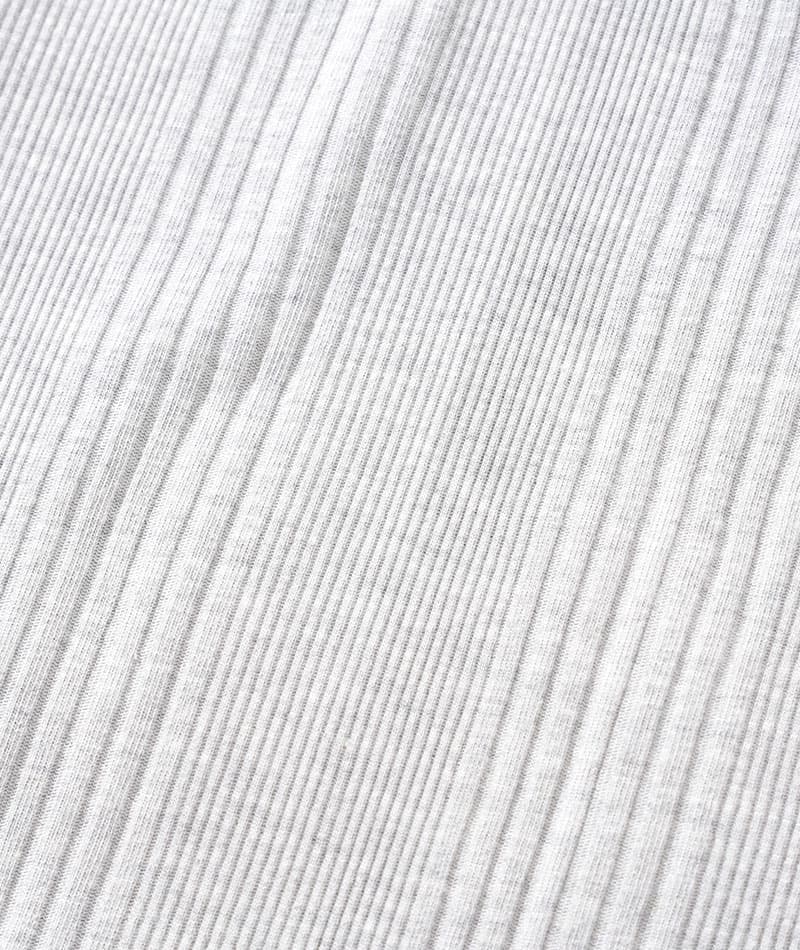 ランダムテレコ素材ヘンリーネック半袖Ｔシャツ