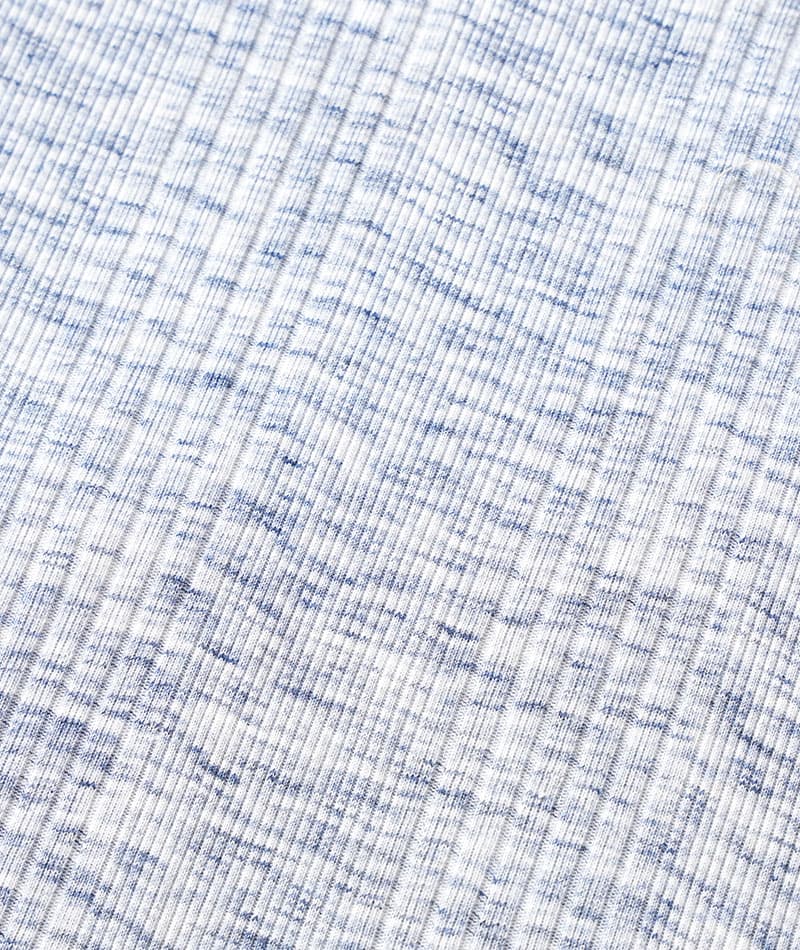 ランダムテレコ素材ヘンリーネック半袖Ｔシャツ