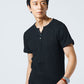 ランダムテレコ素材ヘンリーネック半袖Ｔシャツ