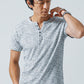 ランダムテレコ素材ヘンリーネック半袖Ｔシャツ