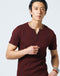 ランダムテレコ素材ヘンリーネック半袖Ｔシャツ