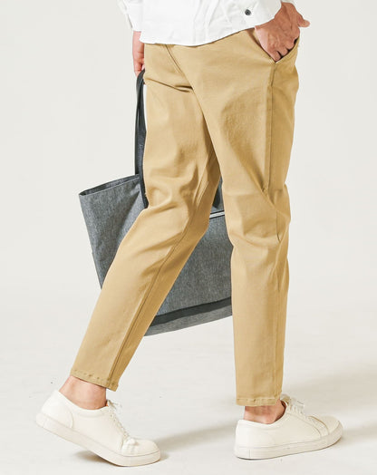 厚手生地ストレッチテーパードチノパンツ