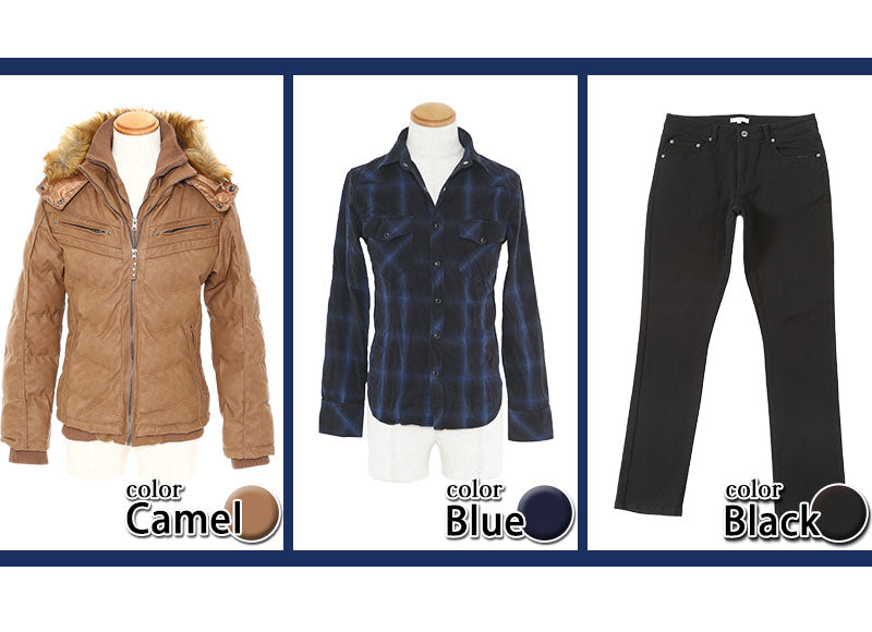 ★セット買い★中綿ジャケット×シャツ×パンツの3点セット　FUの詳細画像