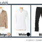☆ジャケットセット☆ベージュジャケット×白Tシャツ×黒パンツの3点コーデセット　183