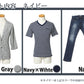 ☆パンツのカラーで選べる☆グレージャケット×白紺ボーダーTシャツ×パンツの3点コーデセット 246