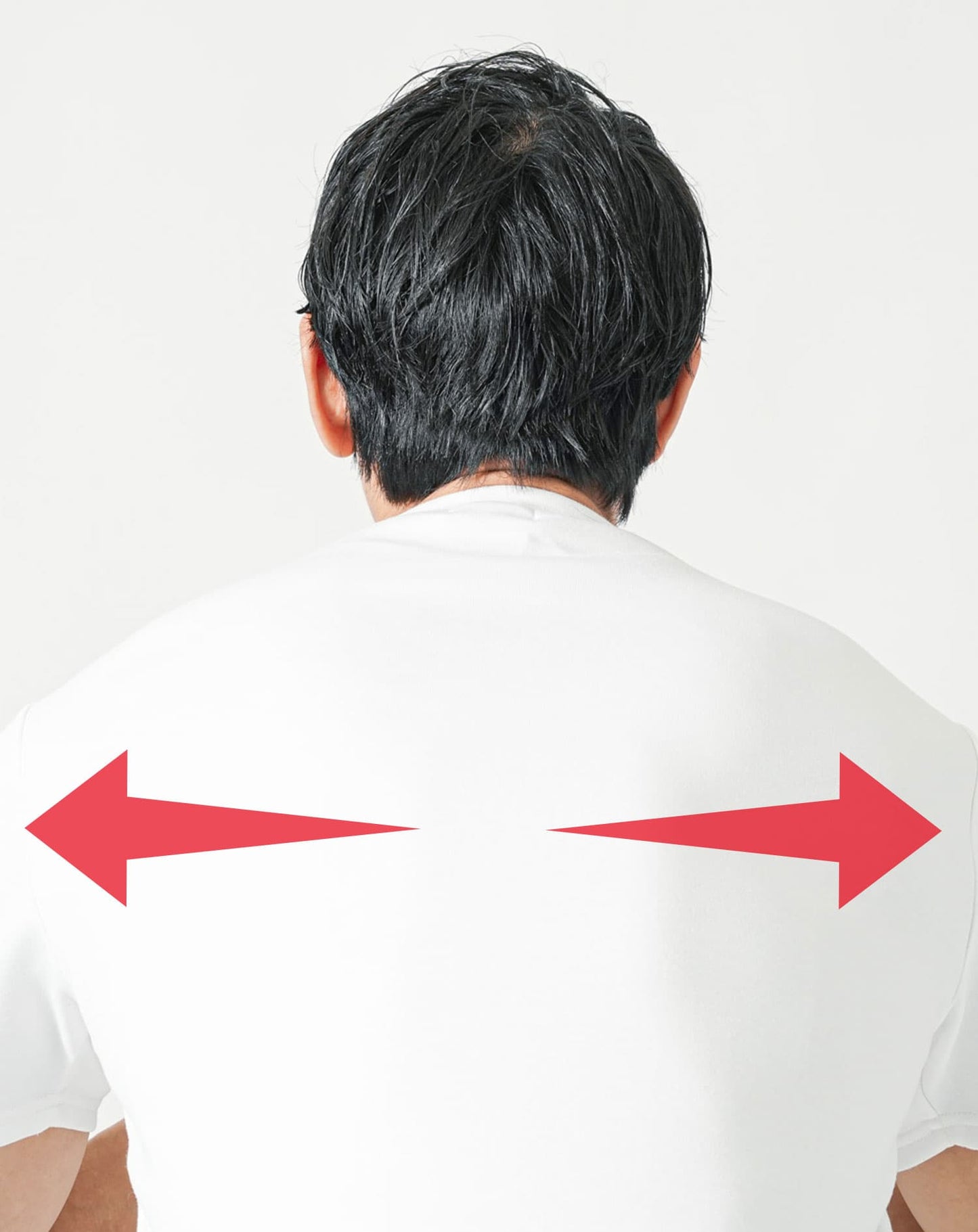 厚手生地＆接触冷感スリムフィット半袖VネックTシャツ