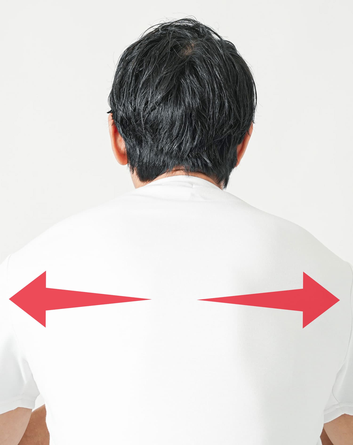 厚手生地＆接触冷感スリムフィット半袖VネックTシャツ