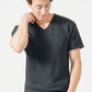 厚手生地＆接触冷感スリムフィット半袖VネックTシャツ