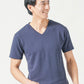 厚手生地＆接触冷感スリムフィット半袖VネックTシャツ