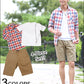 夏のオシャレコーデ４点セット(シャツ×カットソー×パンツ×ネックレス)