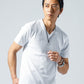 ランダムテレコ素材半袖スリムVネックTシャツ