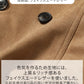 襟ワイヤーセミロングスエードトレンチコート