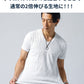脱ぎ着がしやすい！ぐーんと伸びる膨れバイアス柄半袖VネックTシャツ