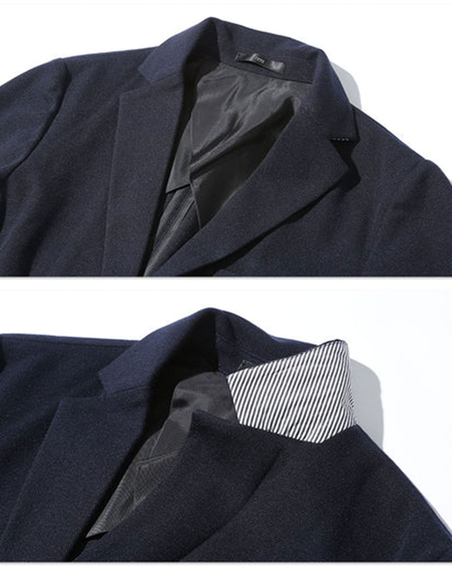 セットアップ ポケットチーフ付き長袖ストレッチカットテーラードジャケット×テーパードパンツ