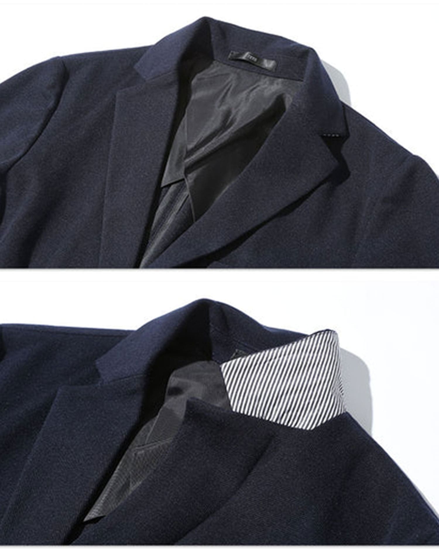 セットアップ ポケットチーフ付き長袖ストレッチカットテーラードジャケット×テーパードパンツ