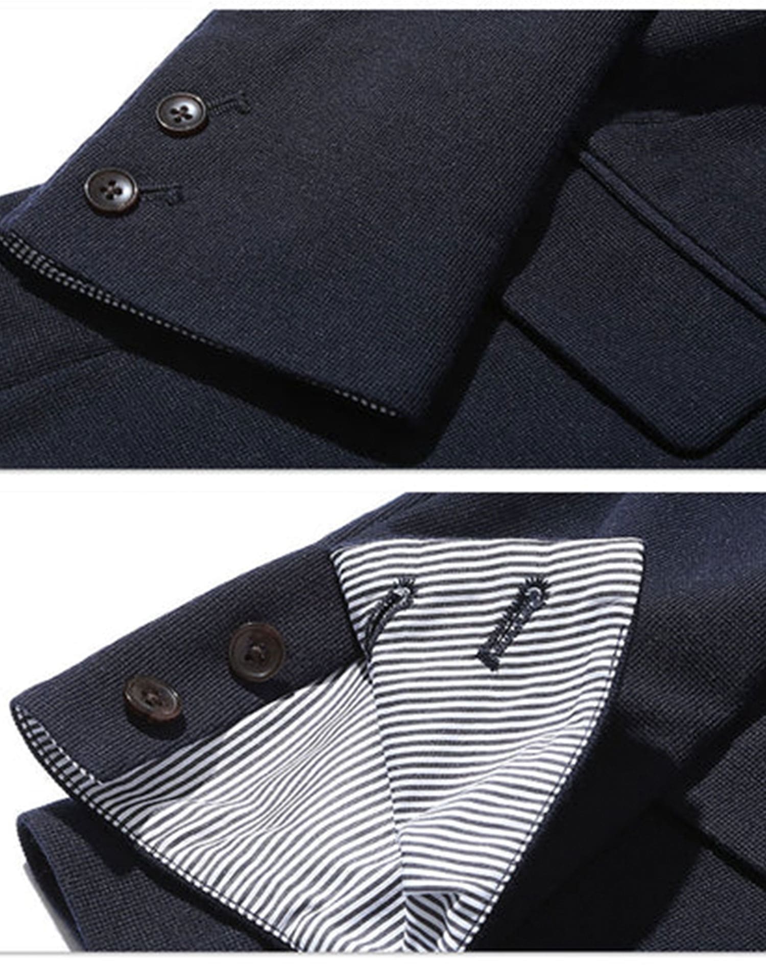 セットアップ ポケットチーフ付き長袖ストレッチカットテーラードジャケット×テーパードパンツ