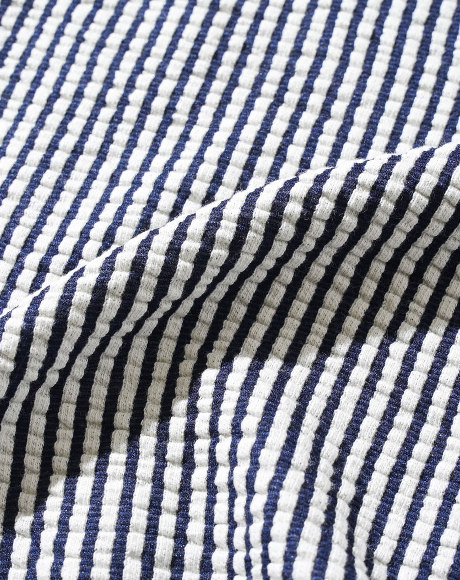 夏服セットアップ フクレストライプ襟ワイヤー入りスキッパー半袖ポロシャツ×ハーフパンツ